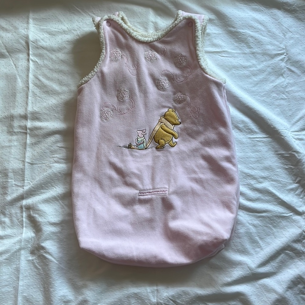 Disney Winnie the Pooh Pink Fleece Sleep Sack Wearable Blanket 6-9M